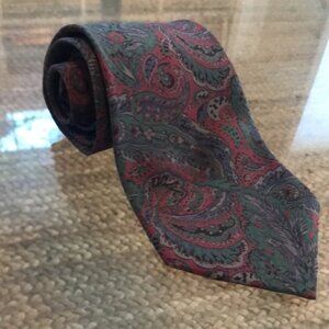 Vintage CHRISTIAN DIOR Monsieur Silk Paisley Print Tie
